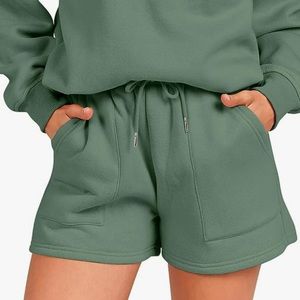 Green sweat shorts
